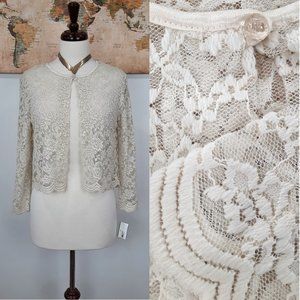 Vtg 90s lace sweater - Connected Apparel brand